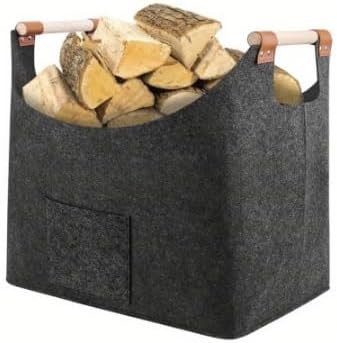 Large log basket with - log,