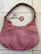 Radley Handbag/Shoulder Bag Dusky Pink/Light Red -Used With Marks