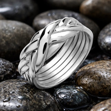 Sterling Silver Puzzle Ring 6