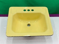 Vintage Rheem Yellow Cast Iron