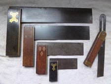 Carpenters Vintage Try Square Set and Sliding T Bevel