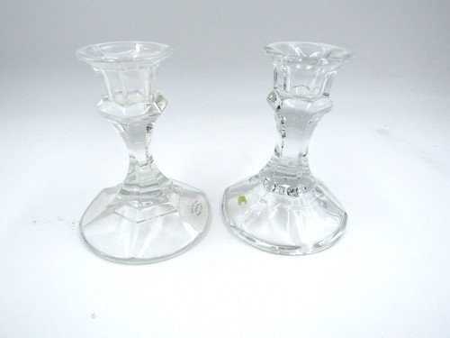 Vintage glass candle holders - vintage,