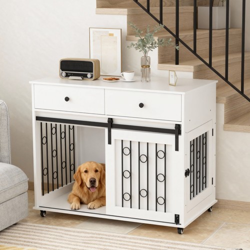 Wooden dog crate - 39.37'',