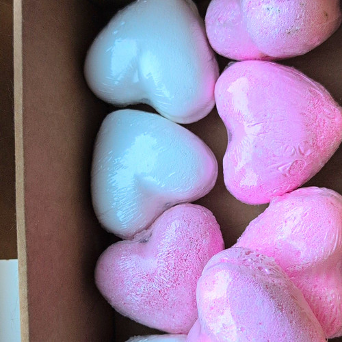 Heart shaped bath bomb solid - heart-shaped,