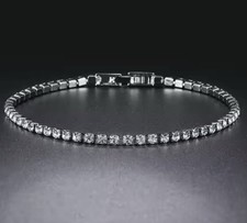 Men platinum plated tennis - platinum,