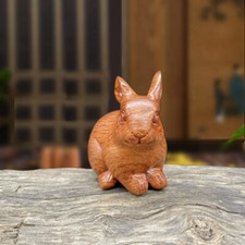 Wooden Rabbit Figurine Rabbit