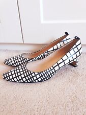 L.K. Bennett Women's Black & White Leather Kitten Heels UK 5 EU