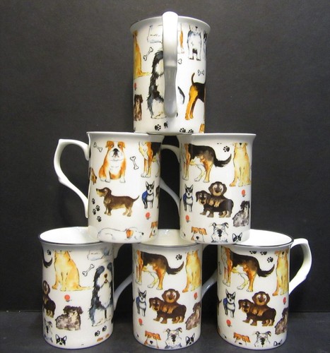 Set 2 1 mugs dogs - of, 8/6/4/2/1