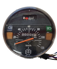 ukscooters VESPA LML STELLA SPEEDOMETER 100MM DIA 0-120KM BLACK FACE SPEEDO PX