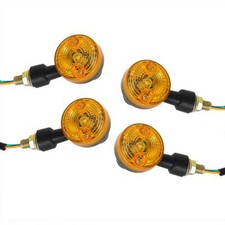 NEW 4 X LED INDICATORS 6V TURN SIGNAL AMBER MOTORCYCLE BLINKER LIGHTS 6 VOLTS