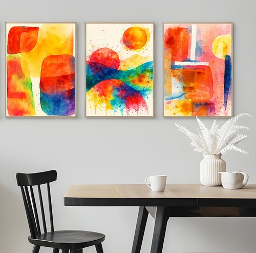 Set abstract watercolor - of,