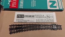 Peco N Guage SL-387X Long Left Hand Curved Turnout Point
