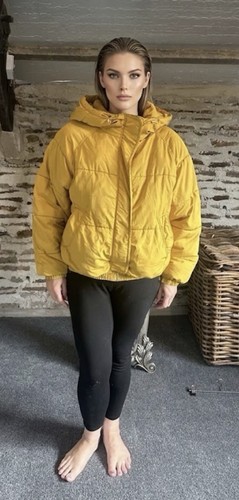 Zara trf yellow puffer jacket - yellow,