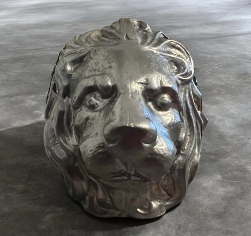 Late 19th century pewter lion - century,