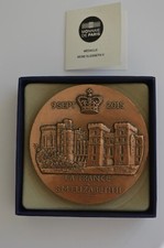 2015 Queen Elizabeth France Visit Monnaie de Paris Bronze Medallion 370 grams