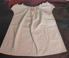 Victorian Handsewn Ladies Chemise, 1884, 53cm Bust, No Damage, Named Provenance