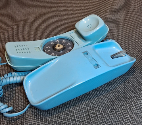 Vtg blue trimline bell - vtg, lt