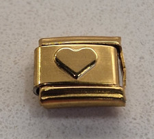 Gold Heart Italian Charm Link