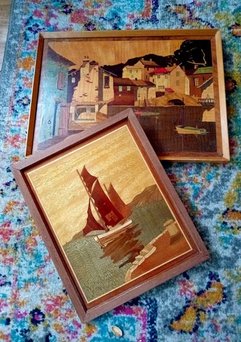 Mcm vintage marquetry - 2, x