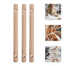  3 Pcs Rope Ladder Step Rods for Diy Projects Craft Wooden with Holes