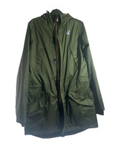 K-Way Long Khaki Green Raincoat Men’s Size S – Perfect Condition
