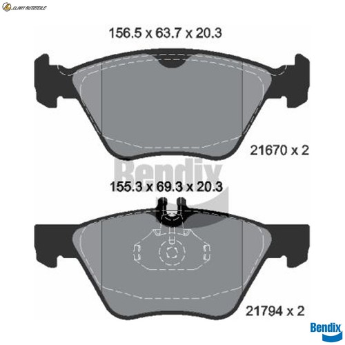Brake pad set disc - brake,