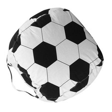 Football Pattern Kids Bean Bag Chair Storage Bag with Zipper Closure