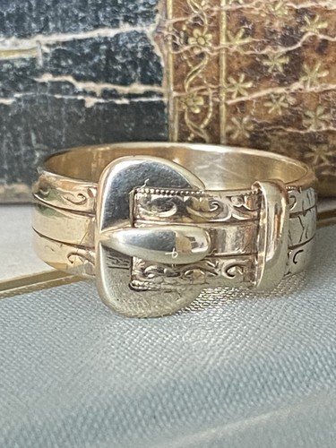 Gents 9ct gold embossed buckle - gents,
