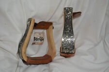 Western silver plated show stirrups NEW imported USA