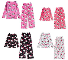 Hello Kitty Fluffy Velvet Cartoon Pyjama Loungewear Set