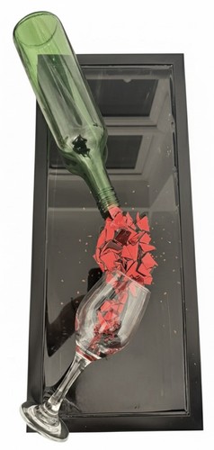 Modern glass art wall decor