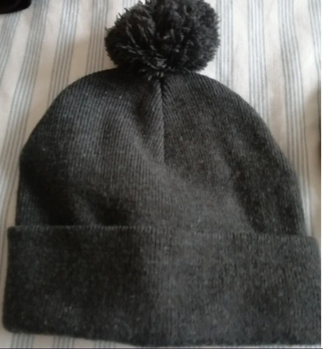 Bobble hat grey - bobble, grey/beanie