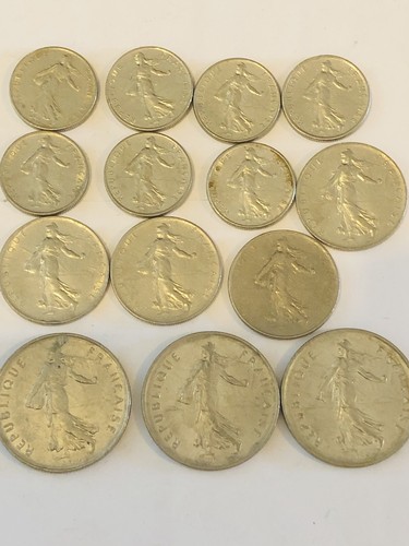 French coins francs - coins,