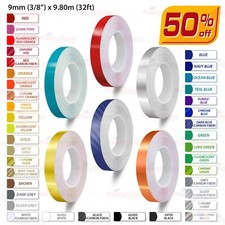 9mm 3/8" Roll Pin Stripes PinStriping Solid Trim Line Tape Vinyl Car STICKERS