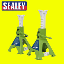Sealey VS2003HV Axle Stands Pair 3tonne per Stand Ratchet Type Hi-Vis Green