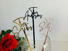 Personalized Name Drink Stirrers Custom Stir Stick Calligraphy Cocktail Bar Tags