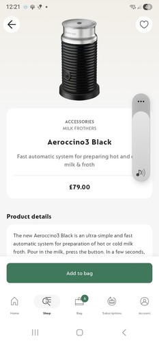 Nespresso aeroccino electric - nespresso,