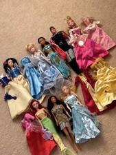 Disney Princess Barbie Doll Bundle snow white Cinderella jasmine aurora ariel