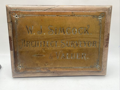 Victorian sign brass - brass, engraved