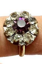 Vintage Rolled Gold Rhinestone