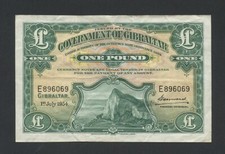GIBRALTAR £1 note 1954 Krause