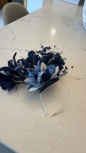 Feather fascinator blue and - feather,