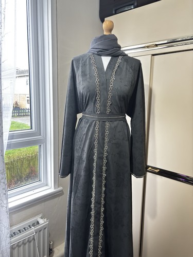 Dubai style grey abaya size - abaya,
