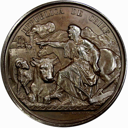 Chile medal 1869 agricultural - medal,