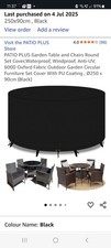 Waterproof round patio table and 4chairs covers. 250cm x 90cm