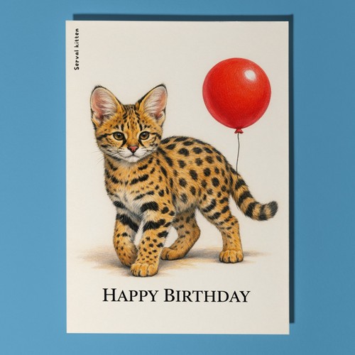 Wild cats party serval kitten - serval,