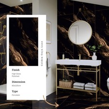 Premium Golden Onyx High Gloss 600x1200 Porcelain Tiles Wall Floor Marble Effect