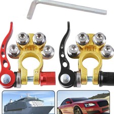 2X Battery Terminals Connectors Clamps Quick Release For Caravan Car Van 12V UK
