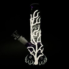 Purple 10" Glass Bong Arm-Tree