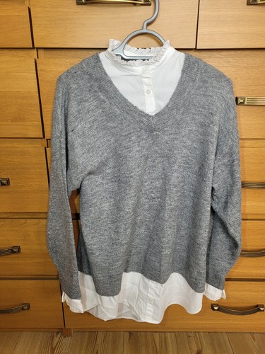 Jumper with faux - jumper, shirt